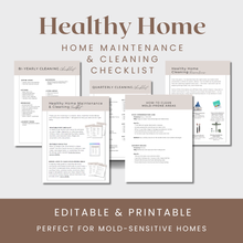 Load image into Gallery viewer, The Healthy Home maintenance &amp; Cleaning Checklist
